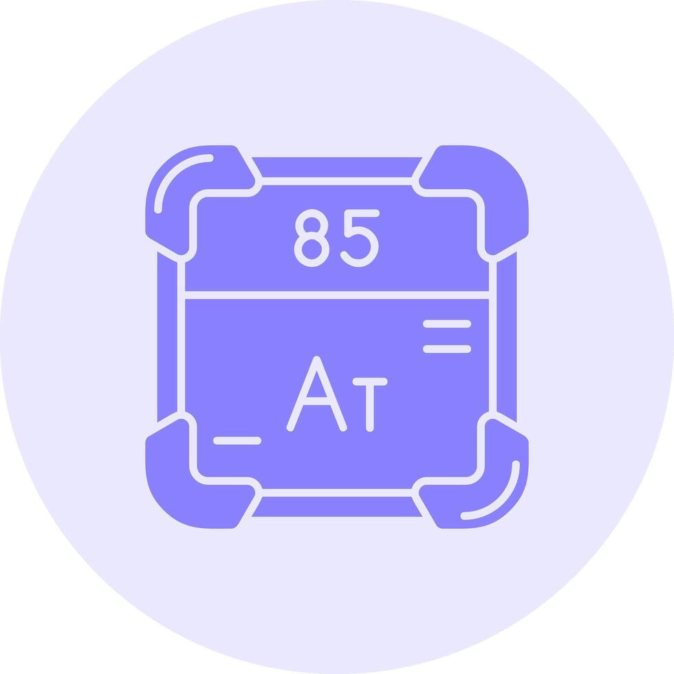 Astatine Solid duo tune Icon vector