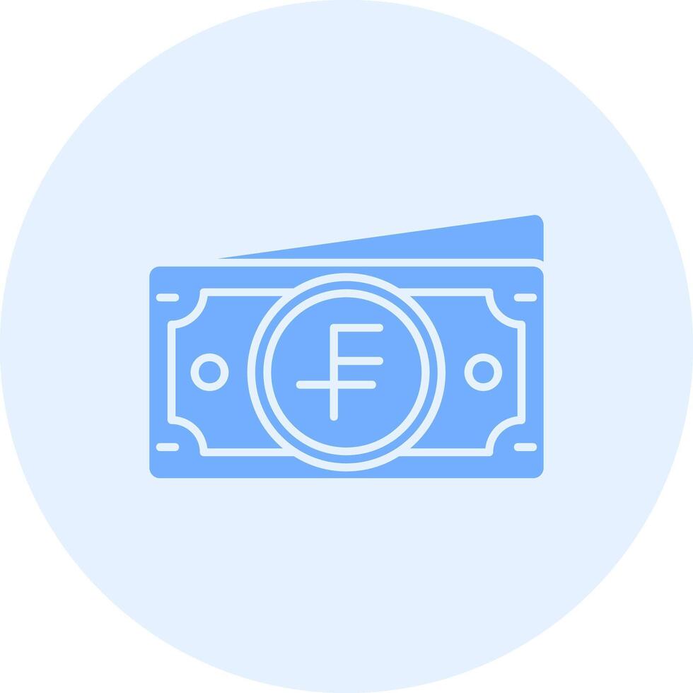 Swiss franc Solid duo tune Icon vector