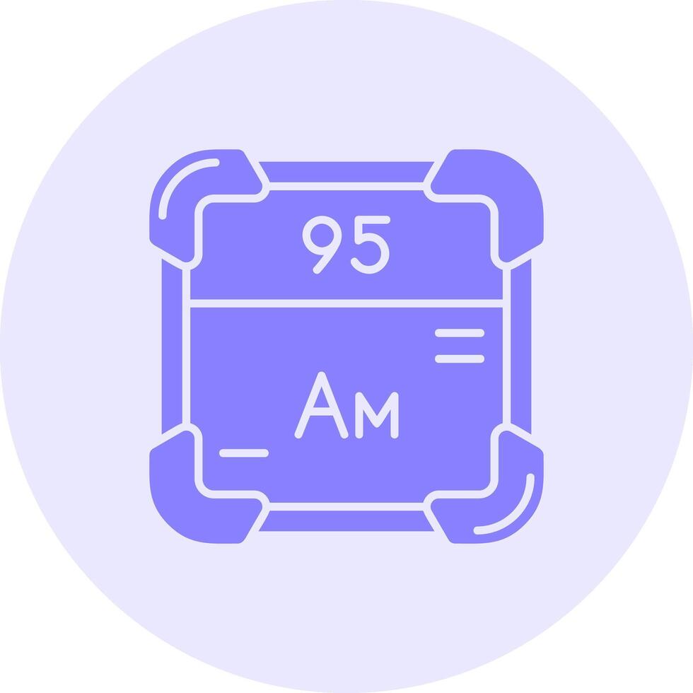 Americium Solid duo tune Icon vector
