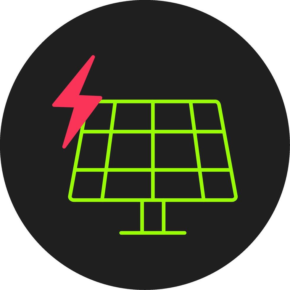 Solar Panel Glyph Circle Icon vector