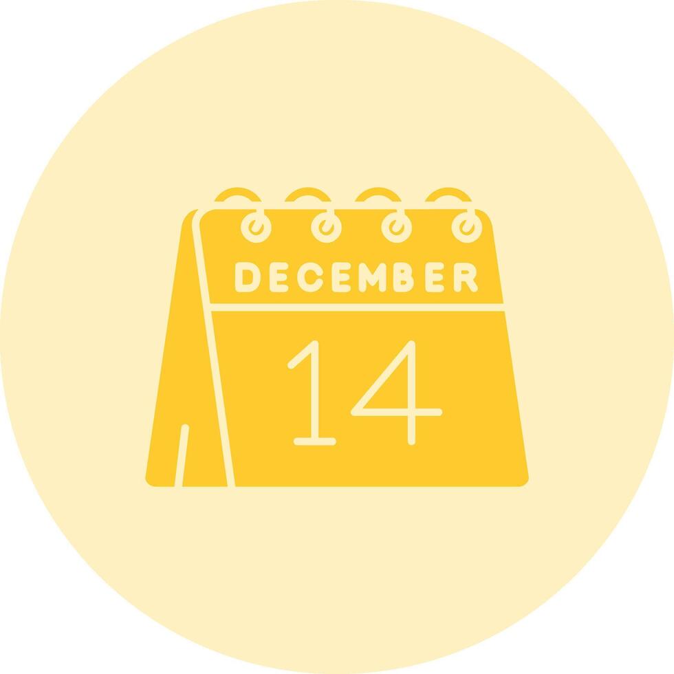 14th of December Solid duo tune Icon vector