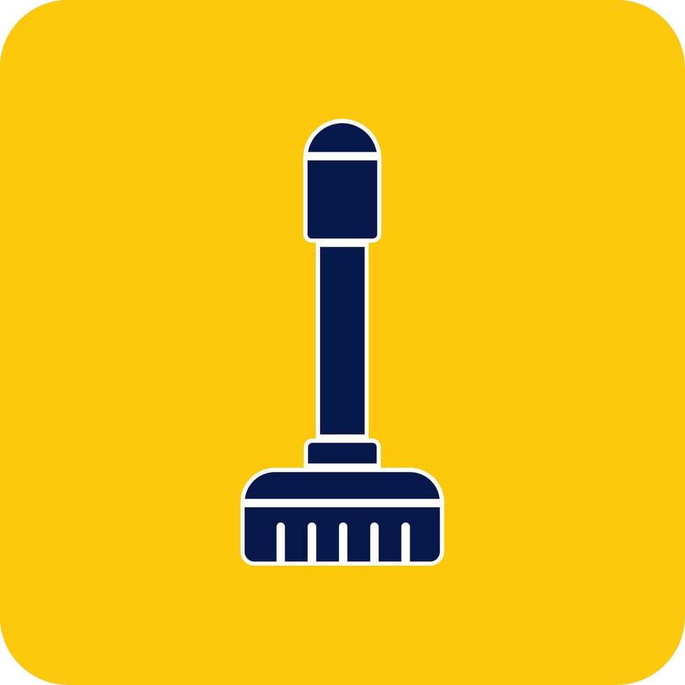 Floor Mop Glyph Square Two Color Icon vector