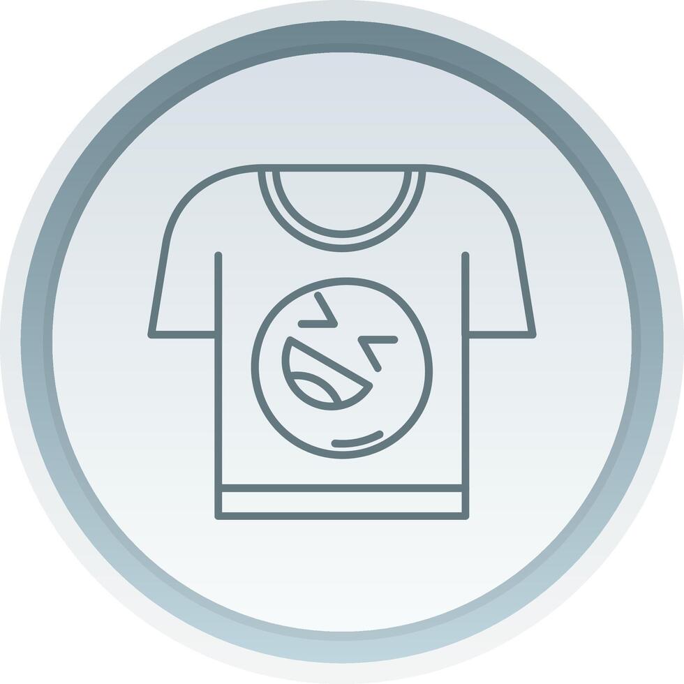 Tee Linear Button Icon vector