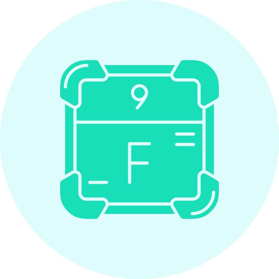 Fluorine Solid duo tune Icon vector