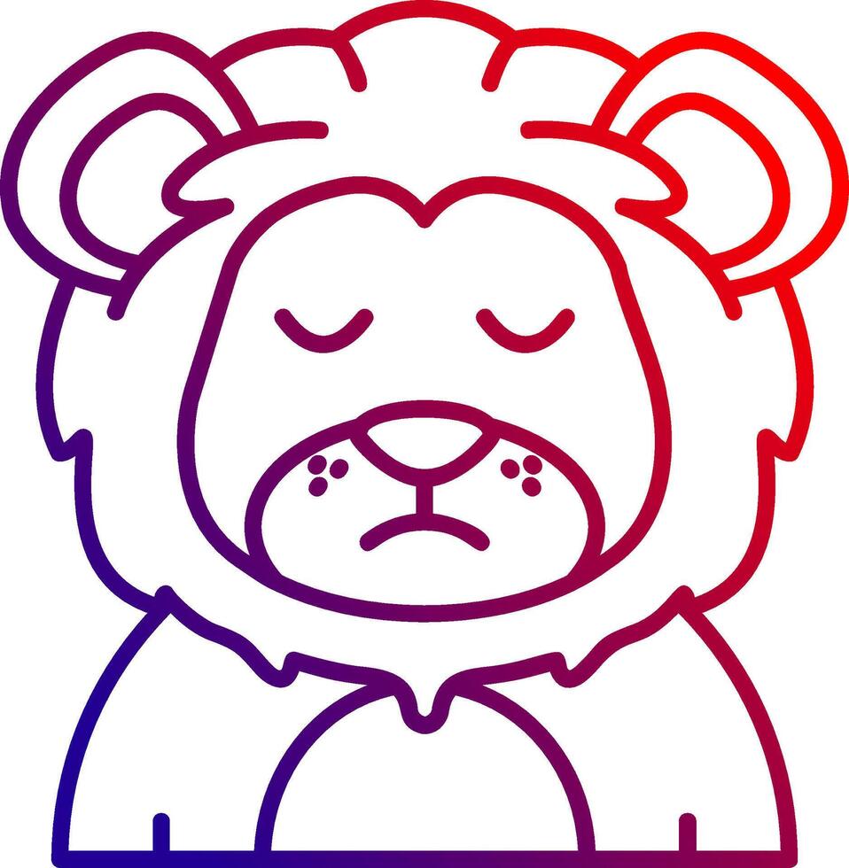 Sad Line gradient Icon vector