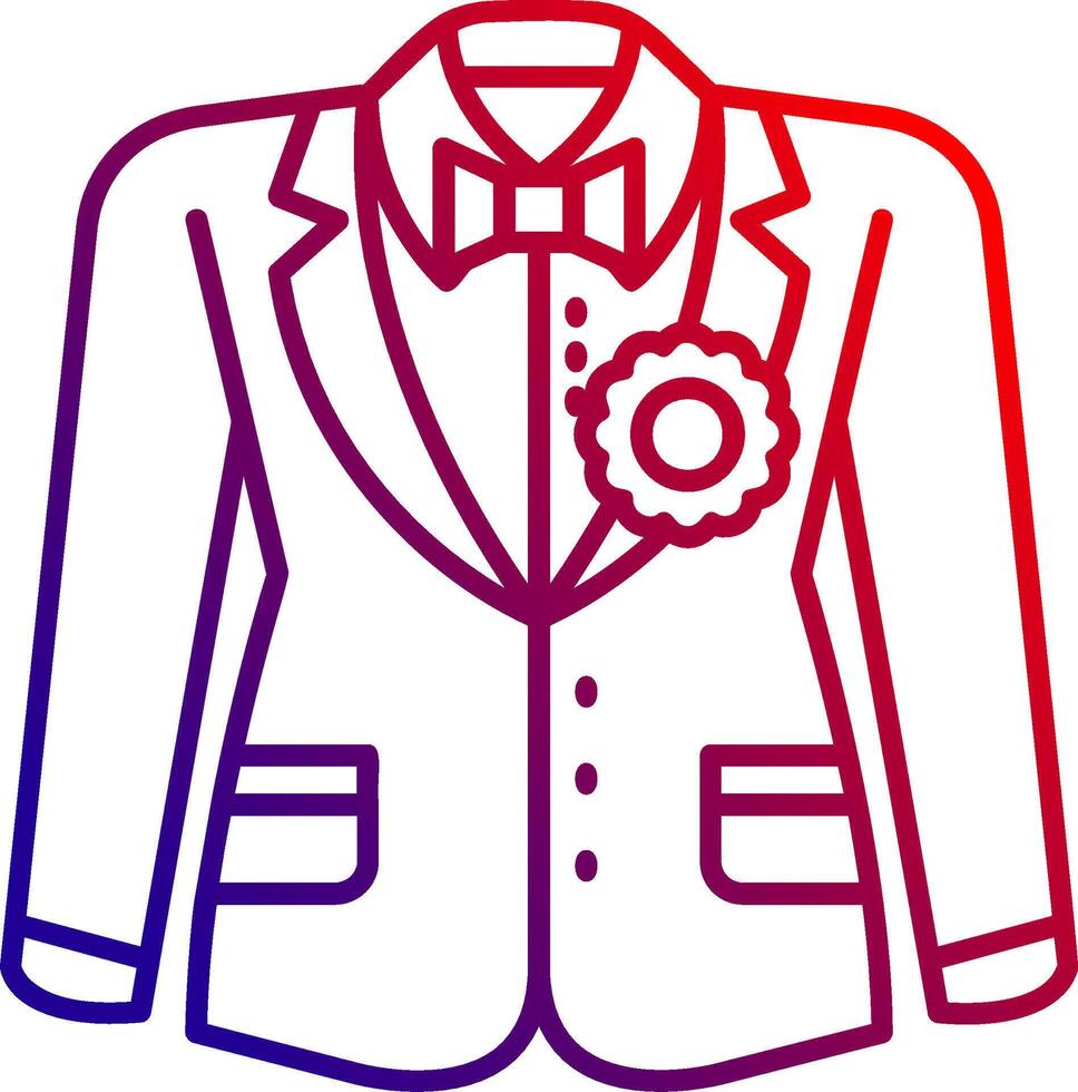 Groom suit Line gradient Icon vector