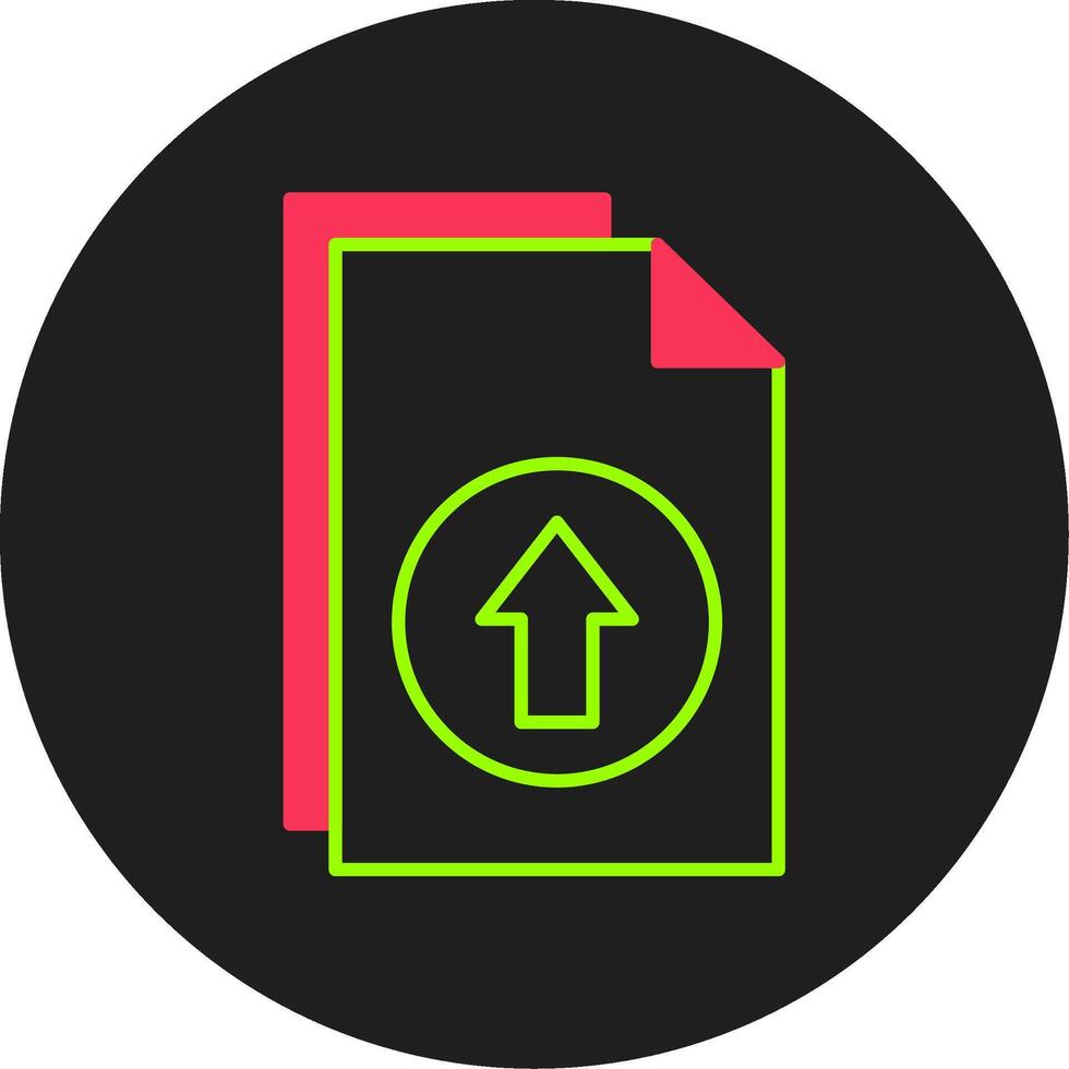 Upload Glyph Circle Icon vector