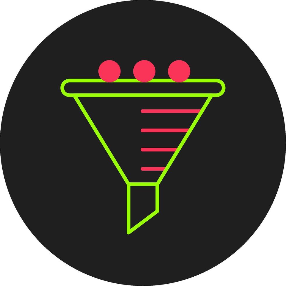 Funnel Glyph Circle Icon vector