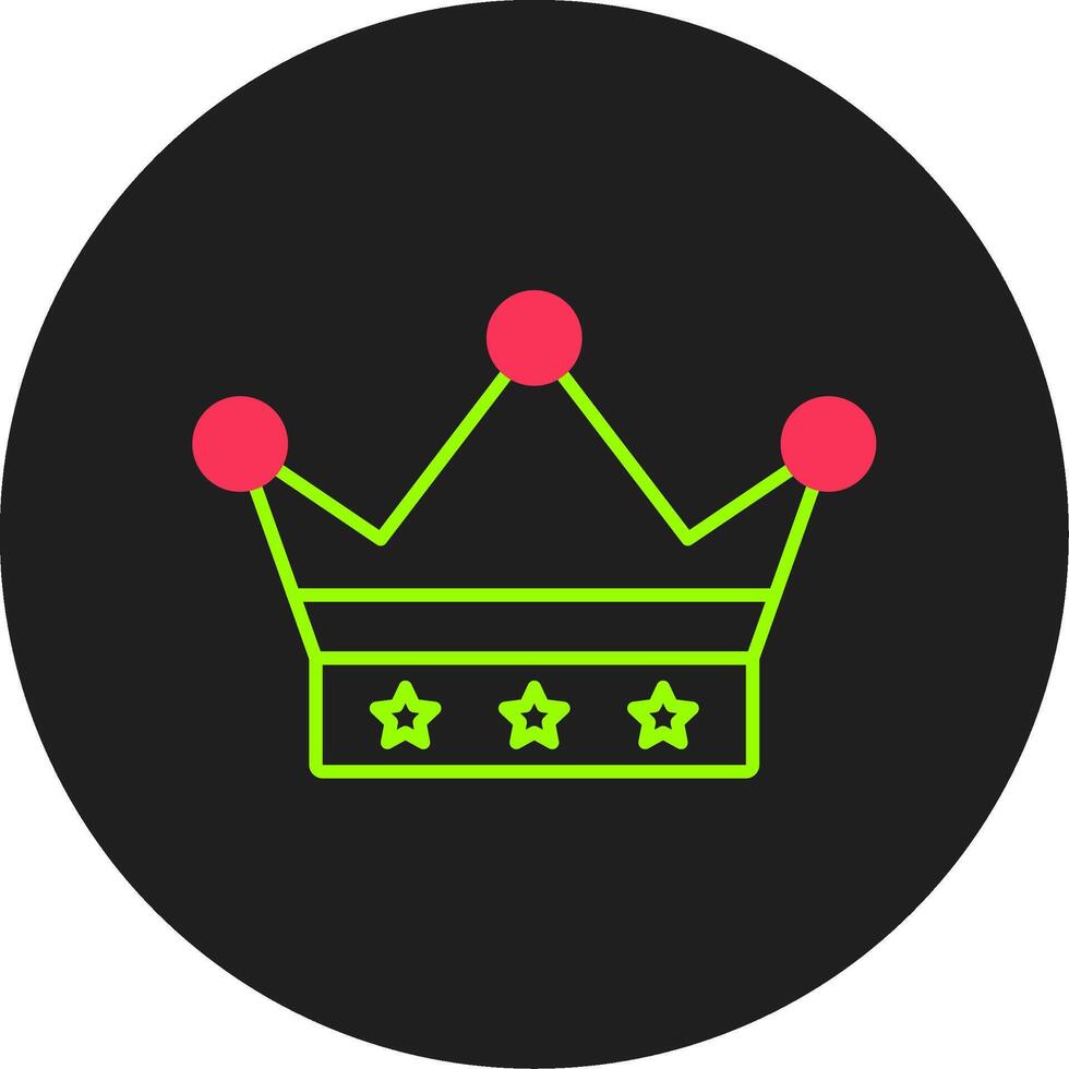 Crown Glyph Circle Icon vector