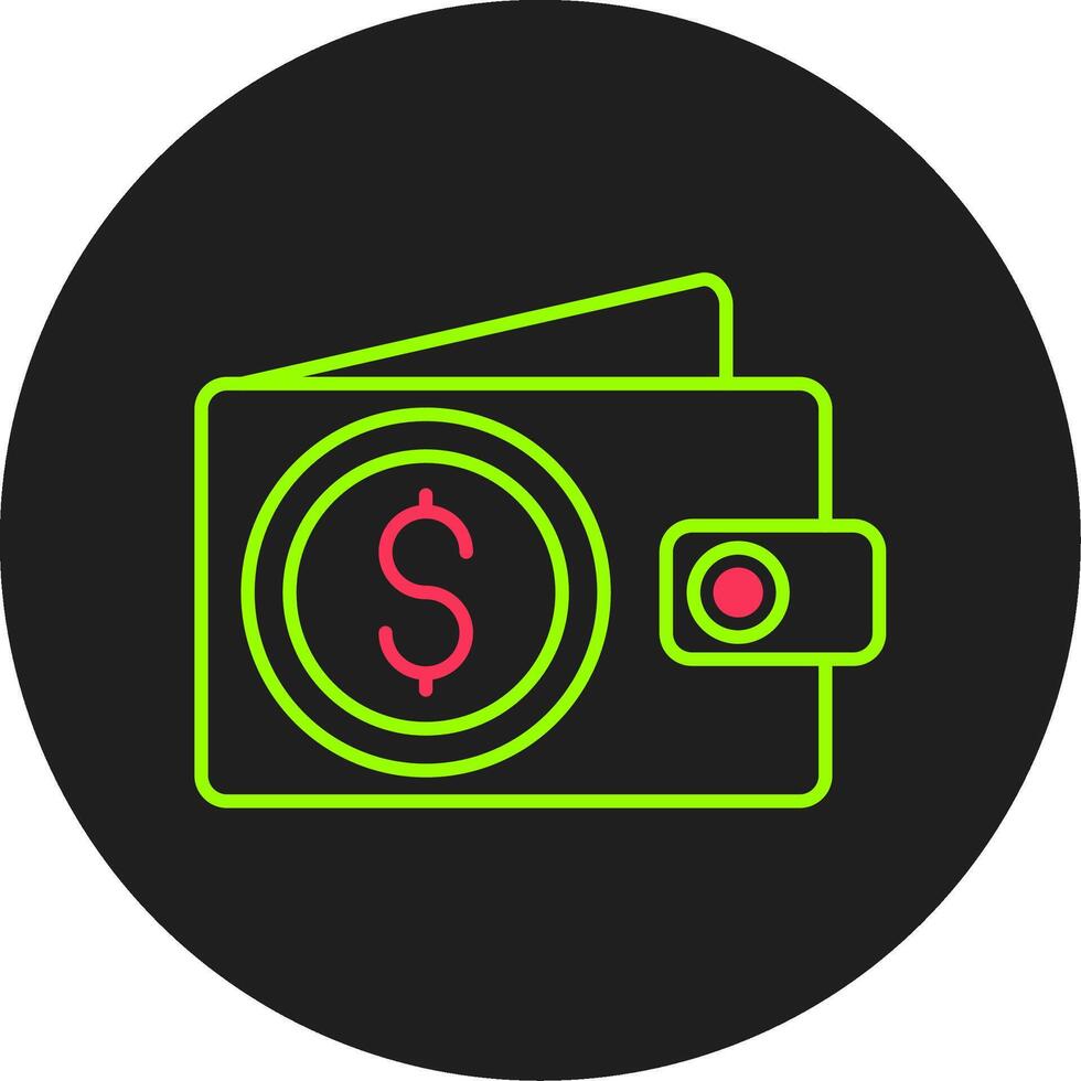 Wallet Glyph Circle Icon vector