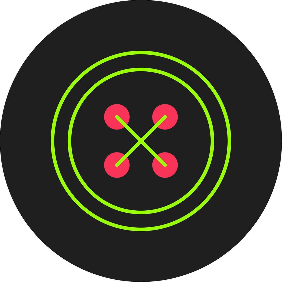Cloth Button Glyph Circle Icon vector