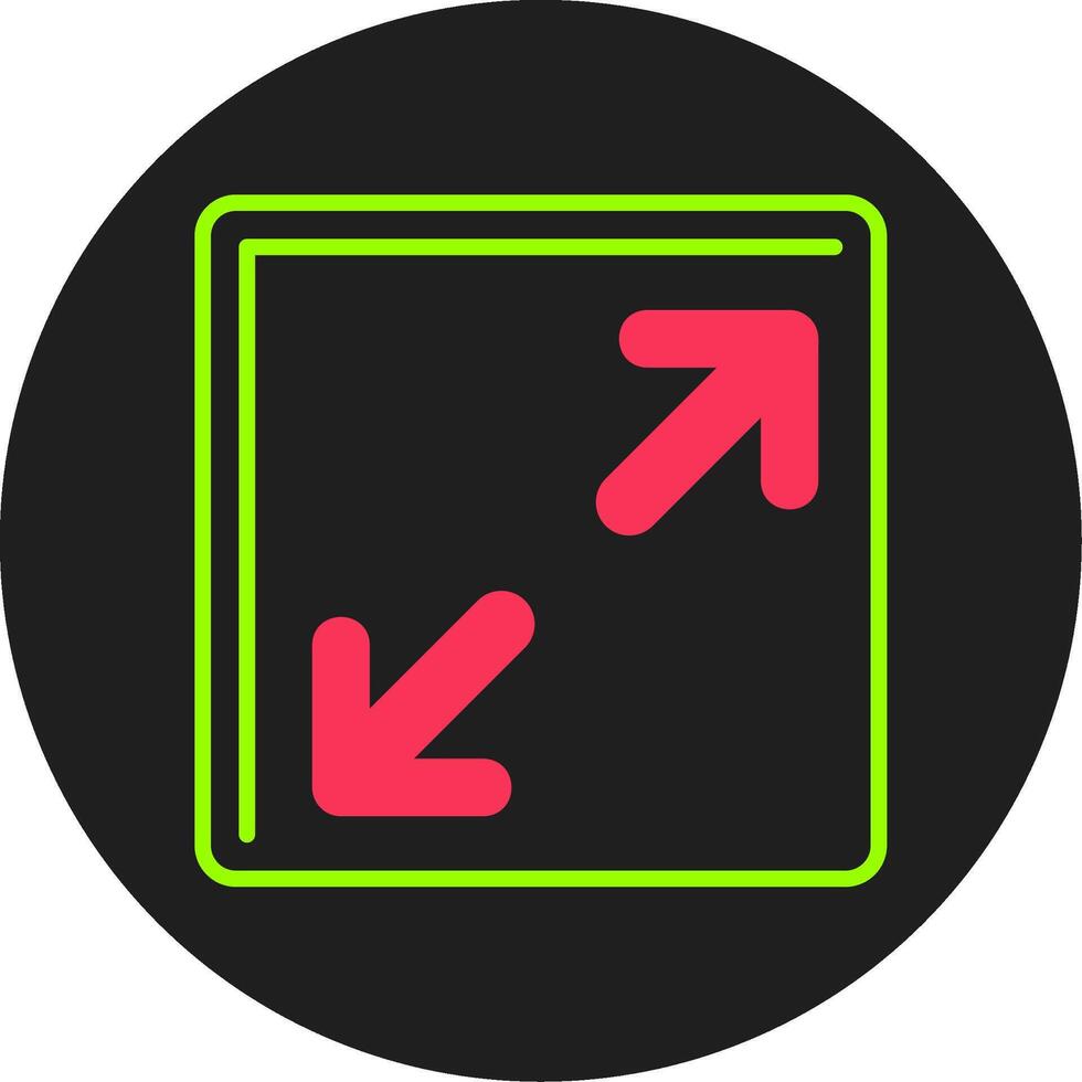 Resize Glyph Circle Icon vector