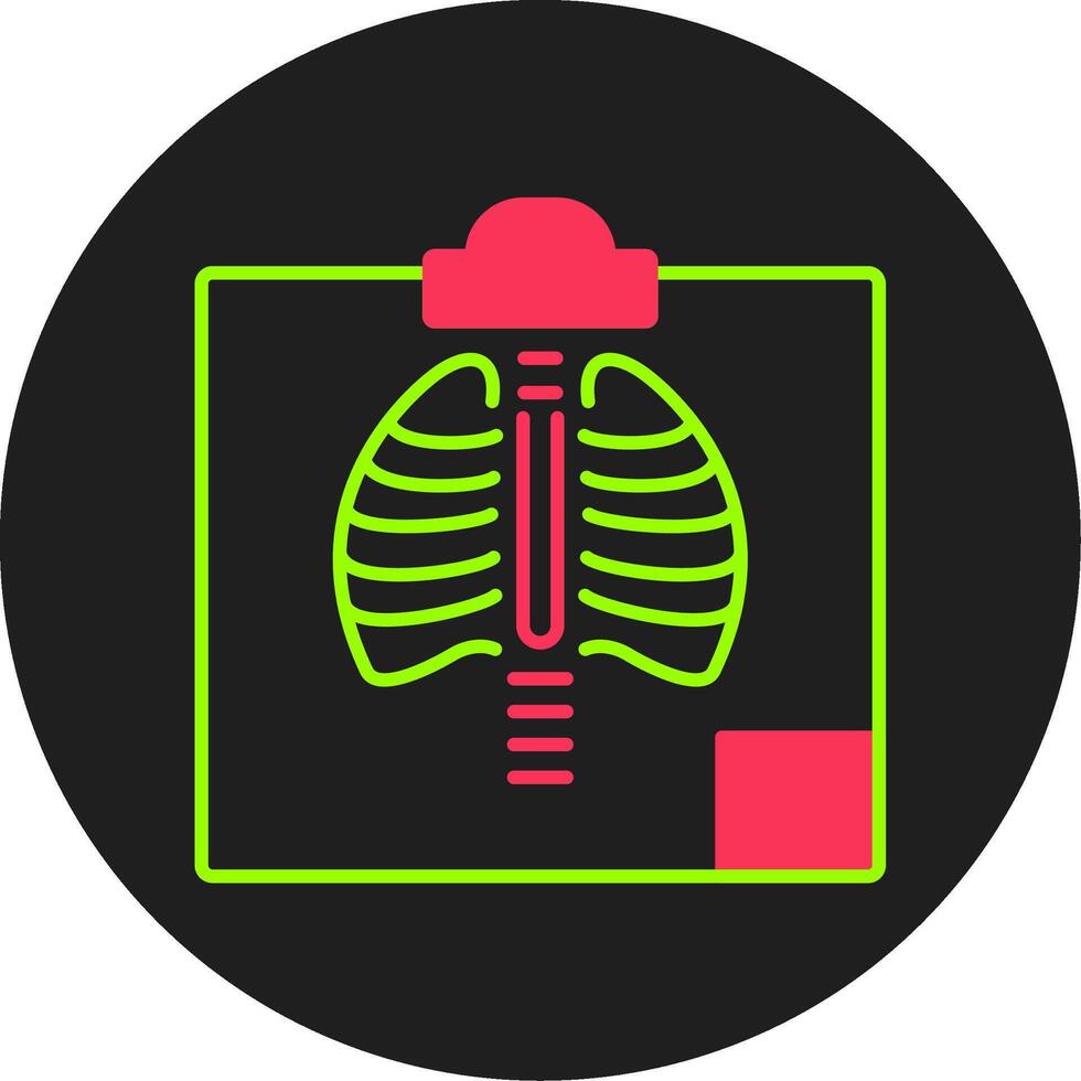 icono de círculo de glifo de radiología vector