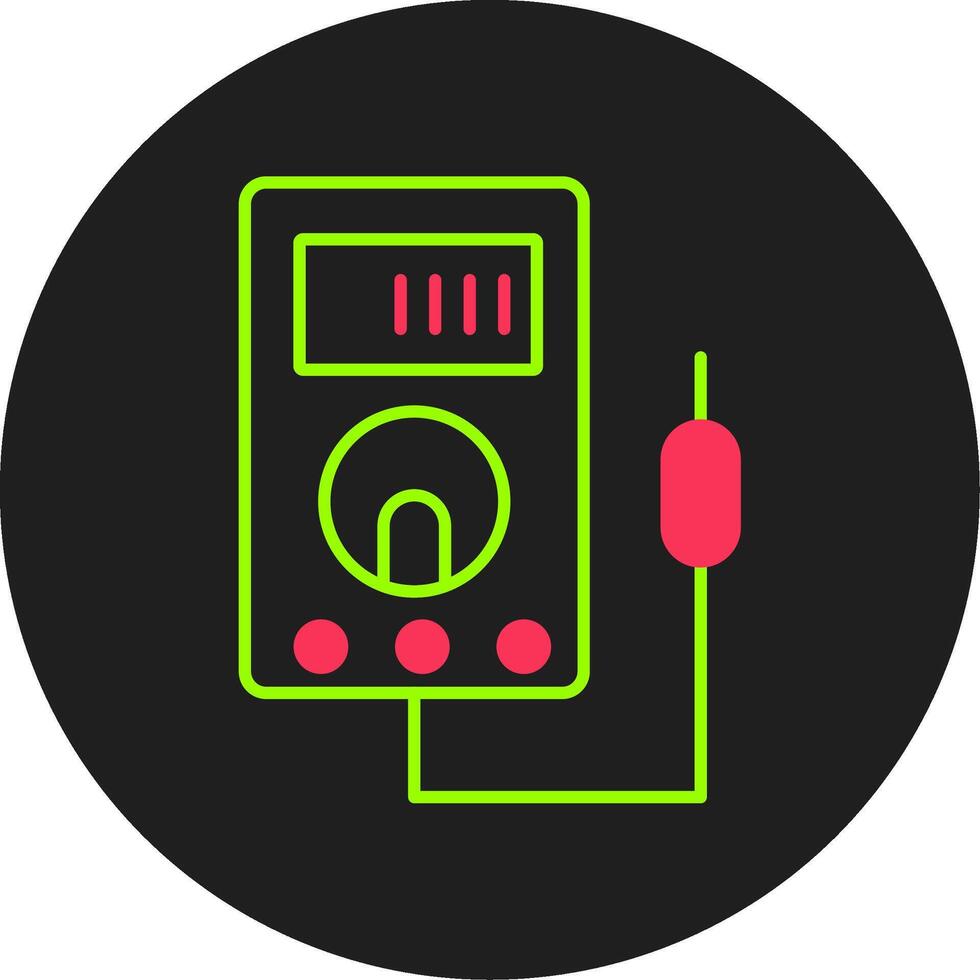 Voltmeter Glyph Circle Icon vector