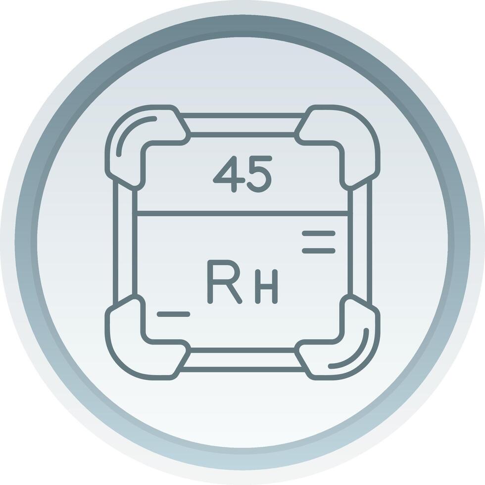 Rhodium Linear Button Icon vector