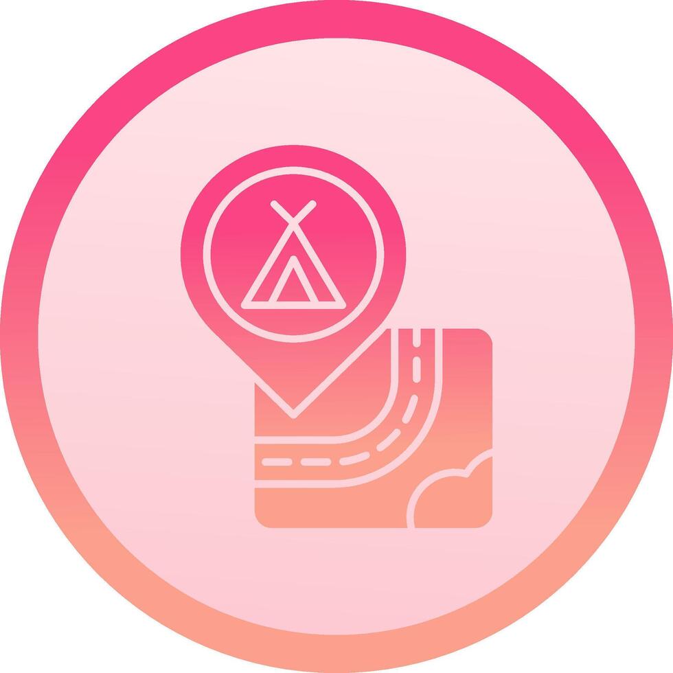 Caming solid circle gradeint Icon vector