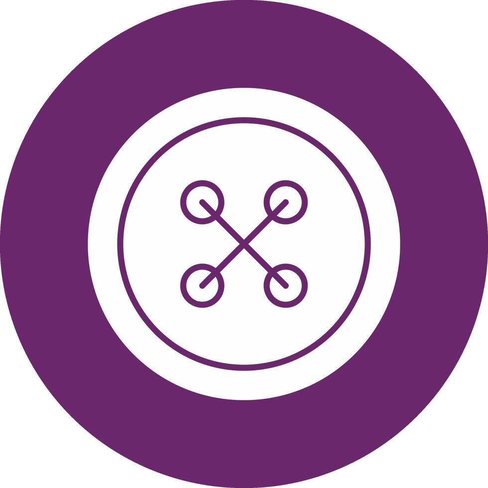 Cloth Button Glyph Circle Icon vector