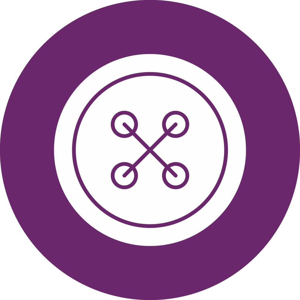 Cloth Button Glyph Circle Icon vector