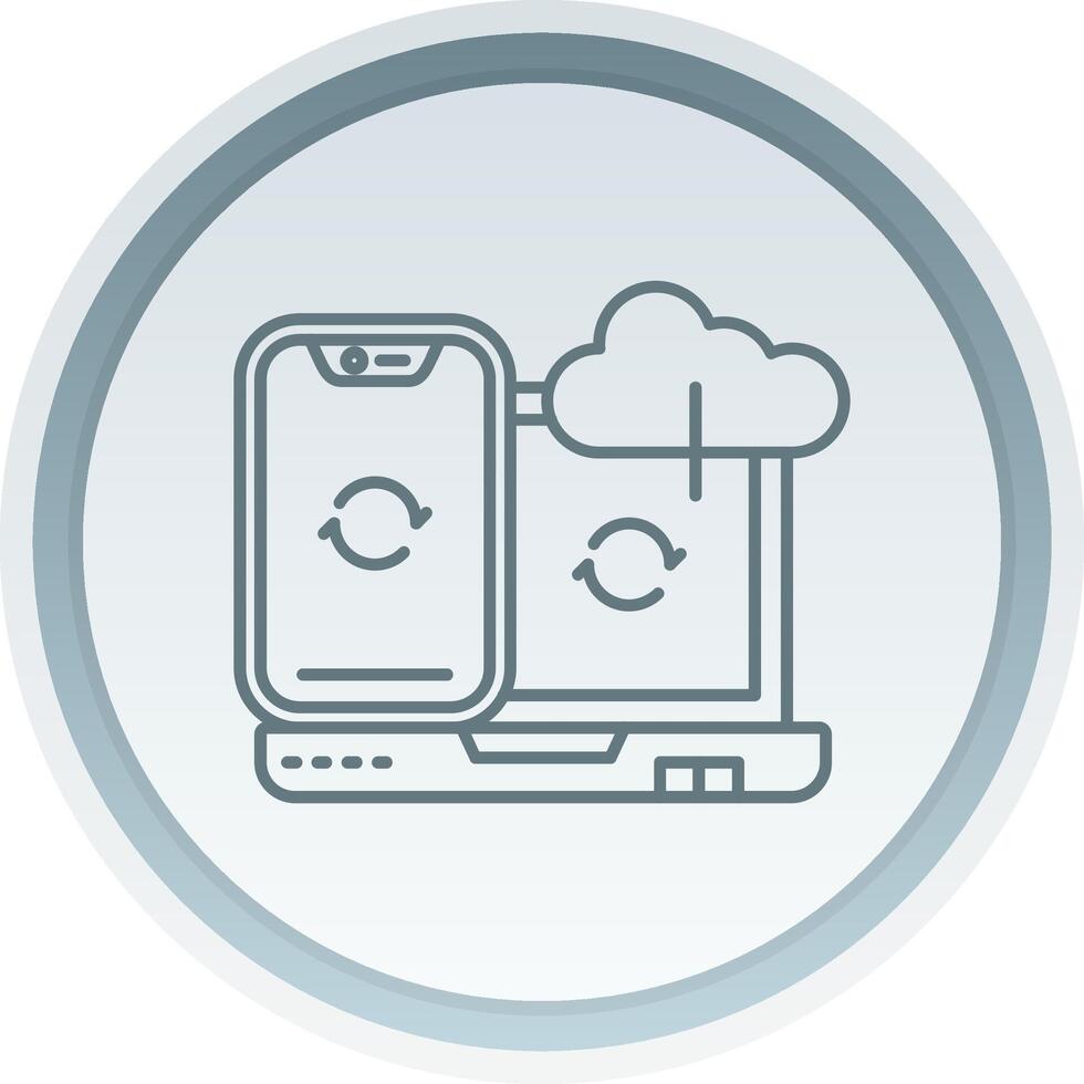 Sync Linear Button Icon vector