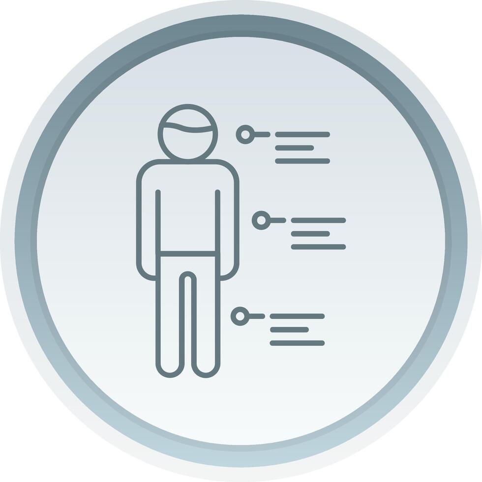 Person Linear Button Icon vector