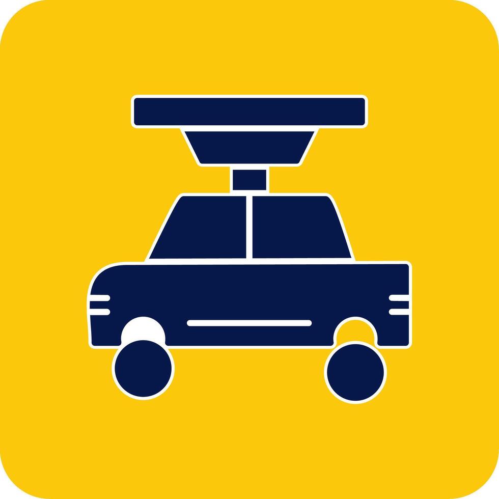 Car Repair Glyph Square Two Color Icon vector