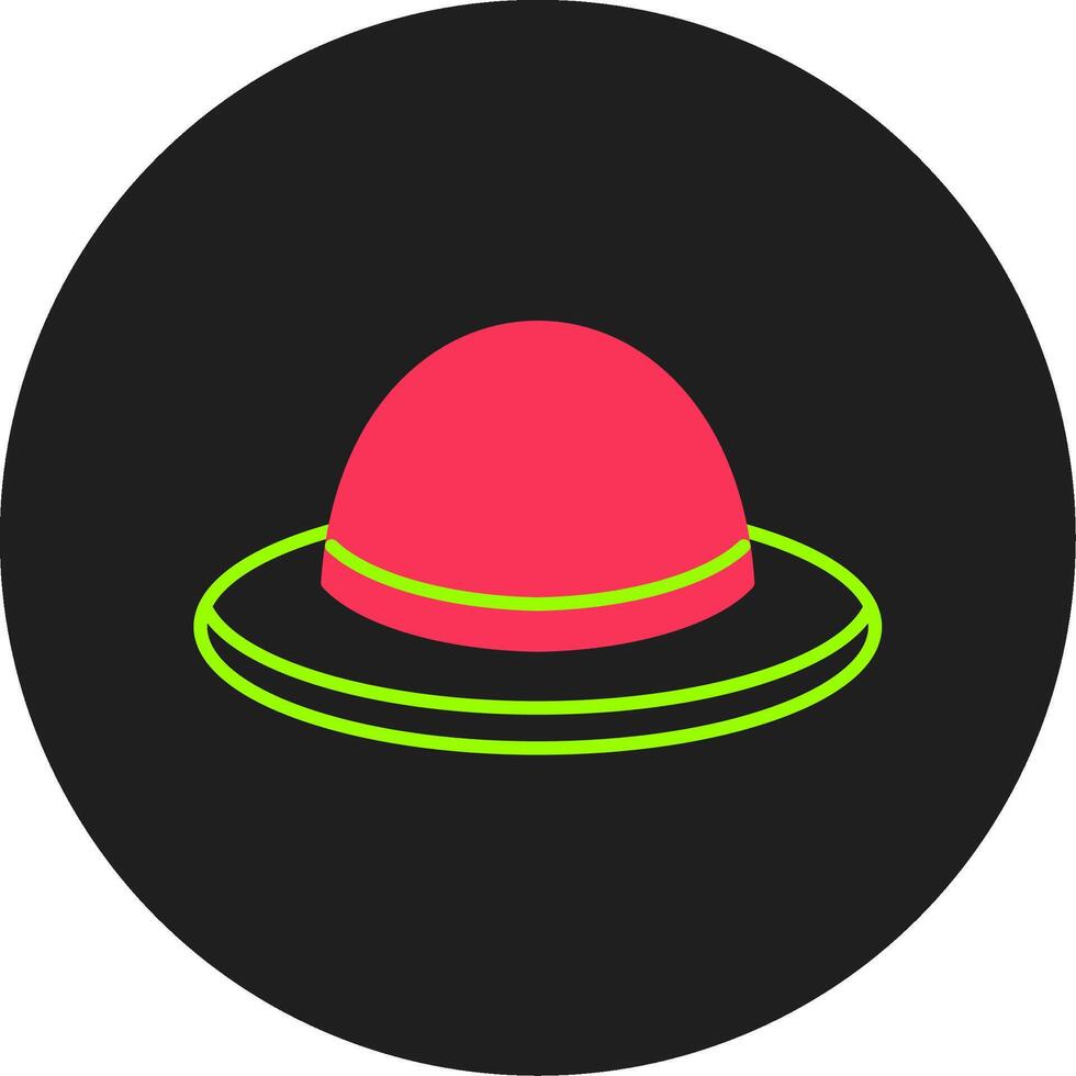 Hat Glyph Circle Icon vector
