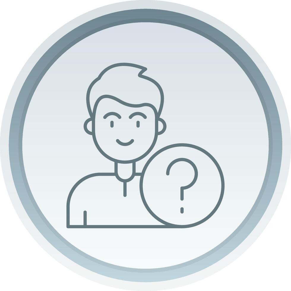 Question Linear Button Icon vector