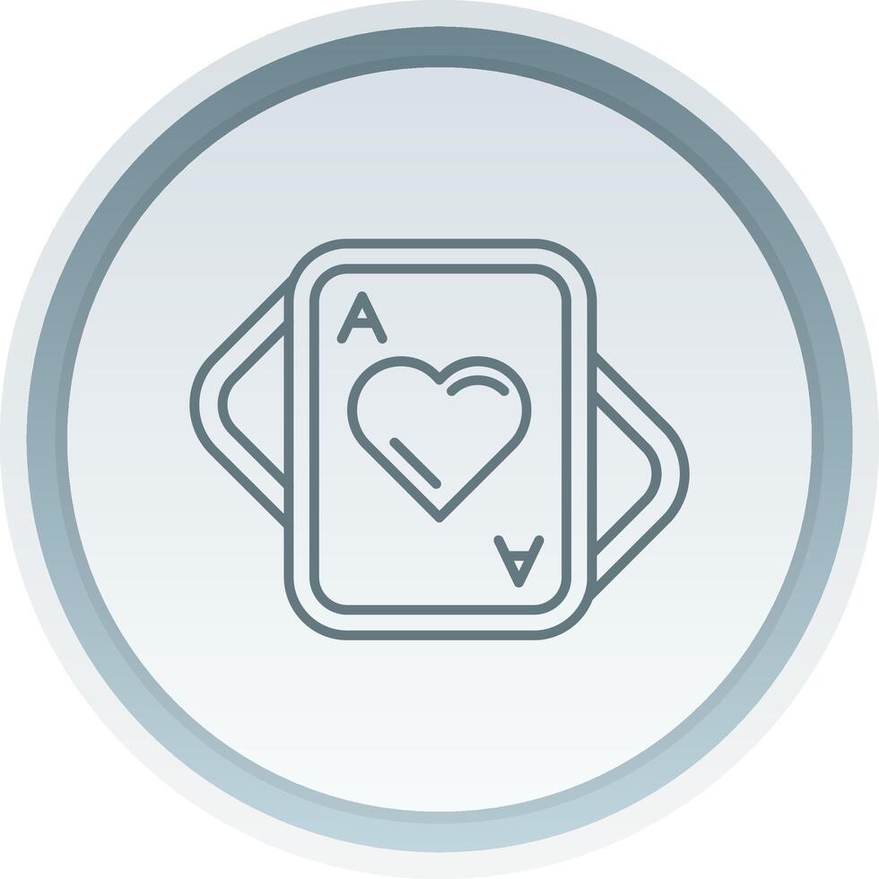 Hearts Linear Button Icon vector