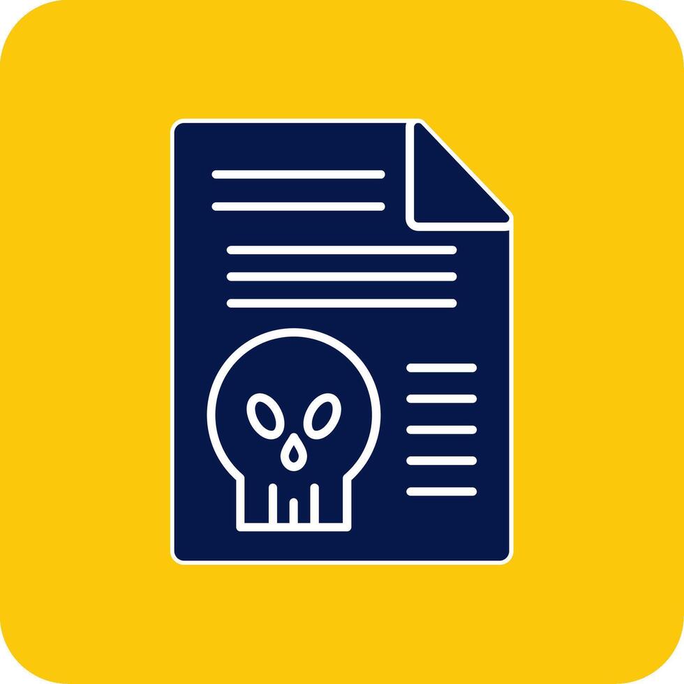 Document Glyph Square Two Color Icon vector