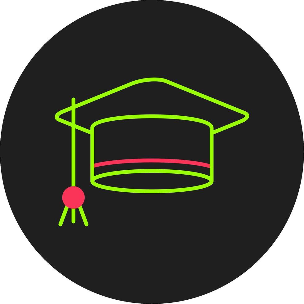 Mortarboard Glyph Circle Icon vector