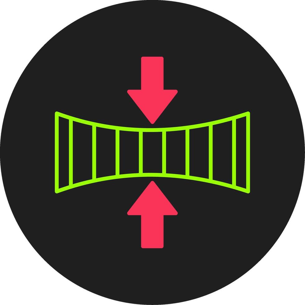 Elasticity Glyph Circle Icon vector