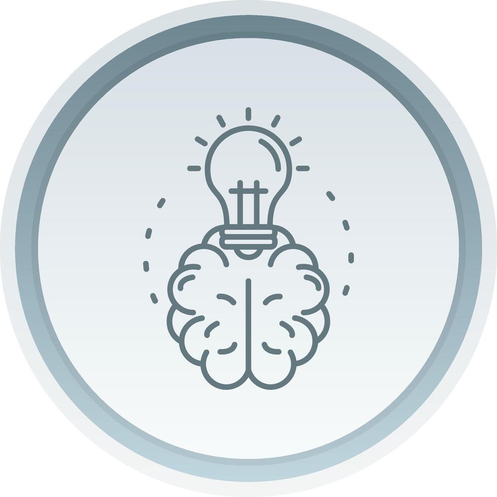 Brainstroming Linear Button Icon vector