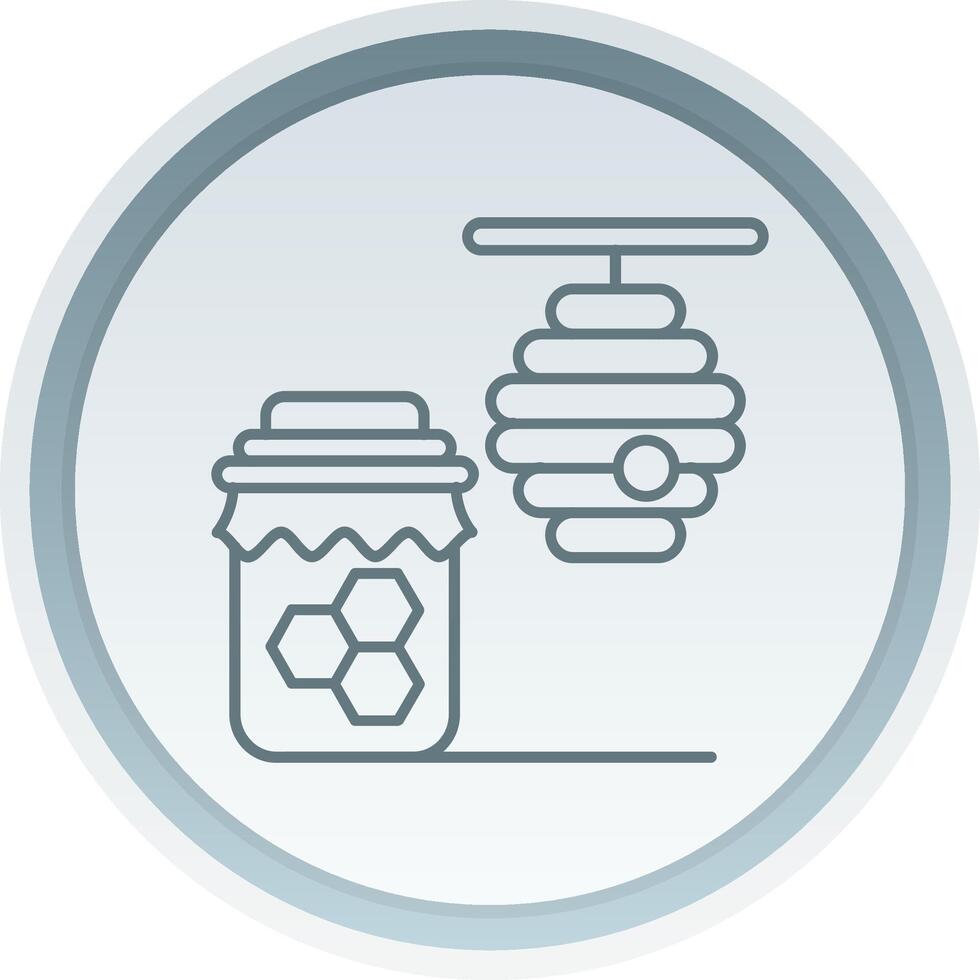 Honey Linear Button Icon vector