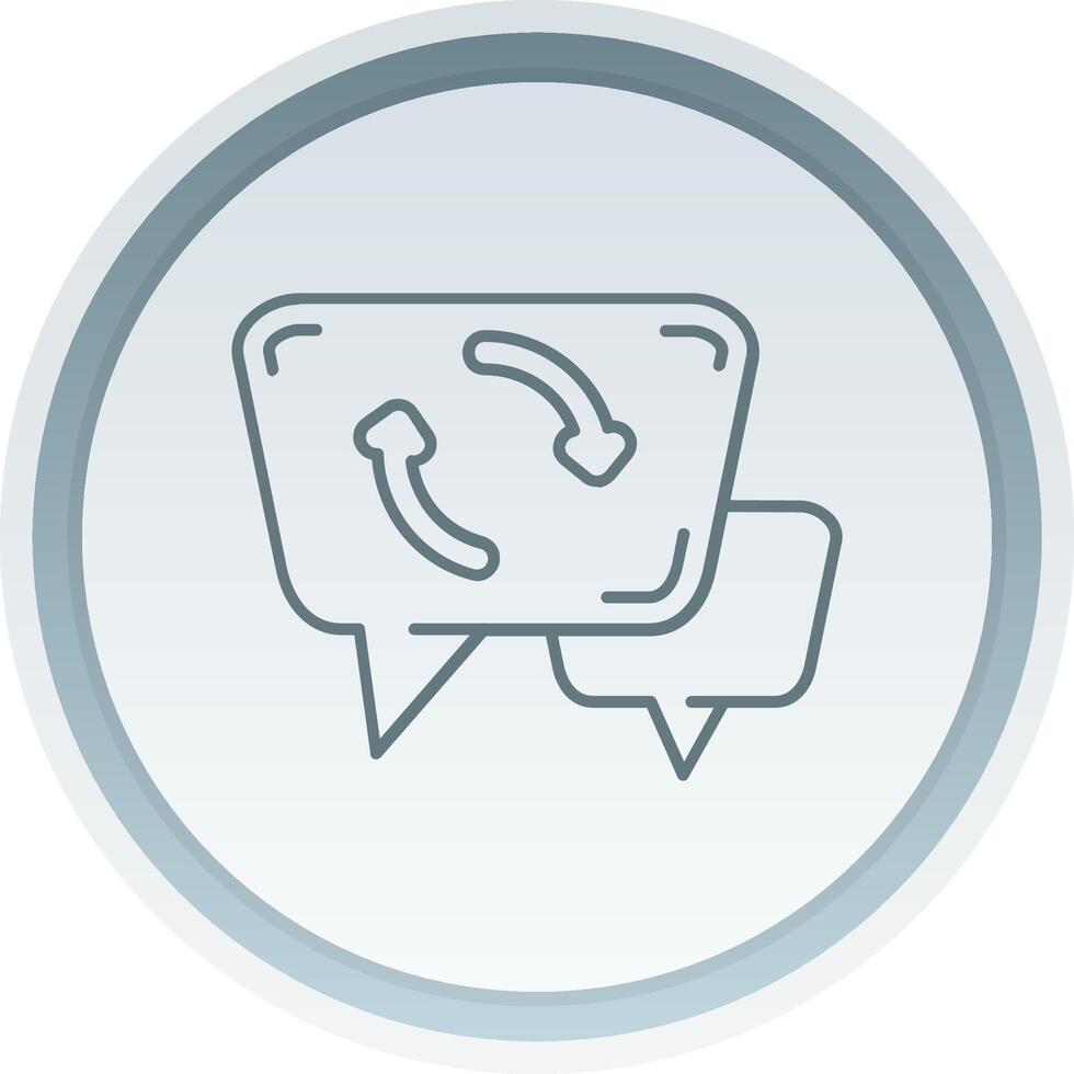 Syncing Linear Button Icon vector