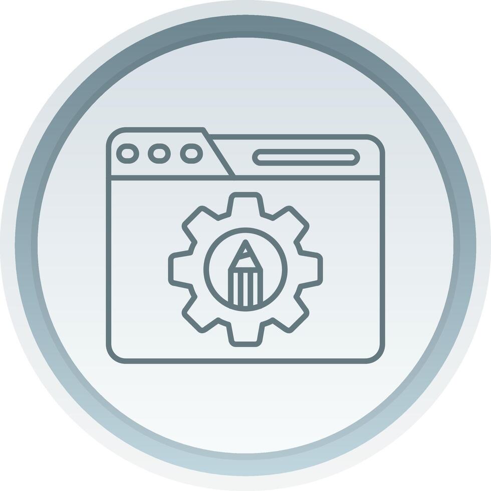 Settings Linear Button Icon vector