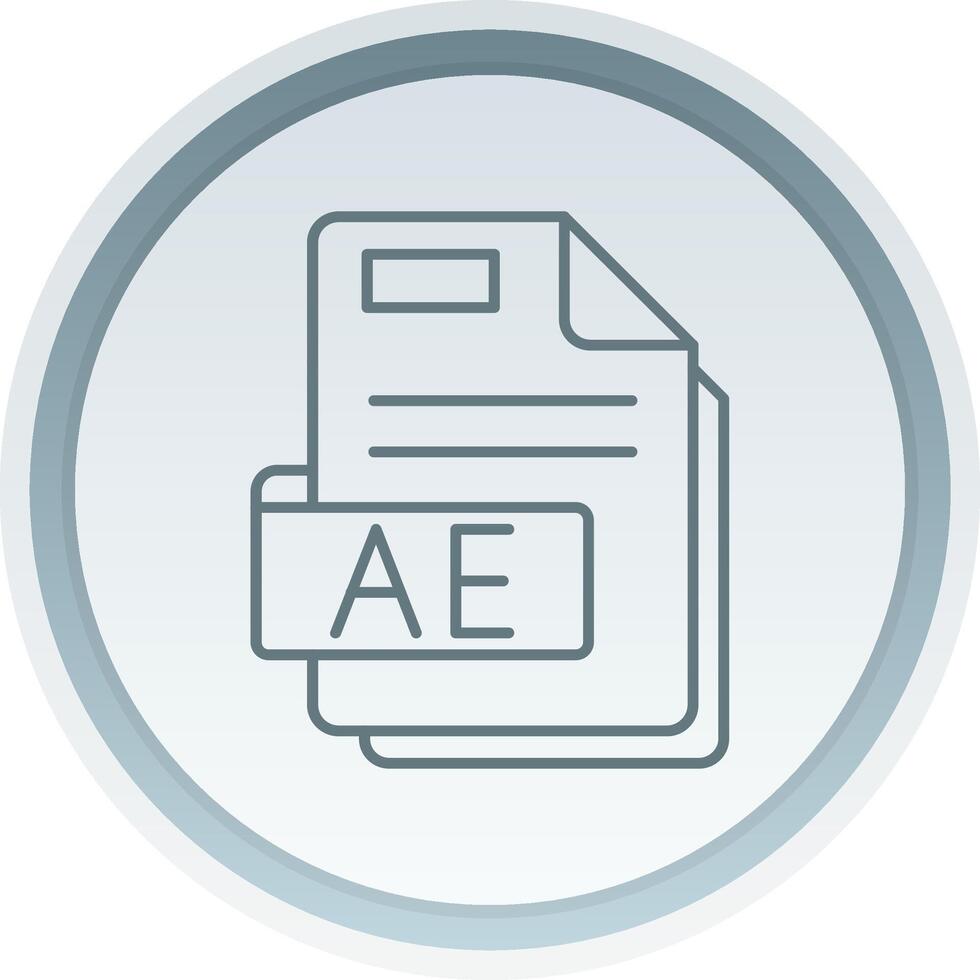 Ae Linear Button Icon vector