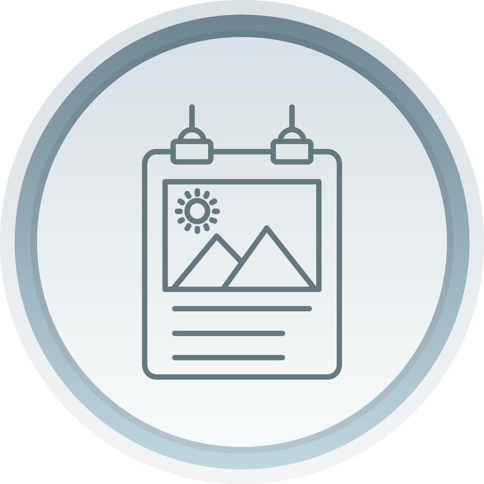Poster Linear Button Icon vector