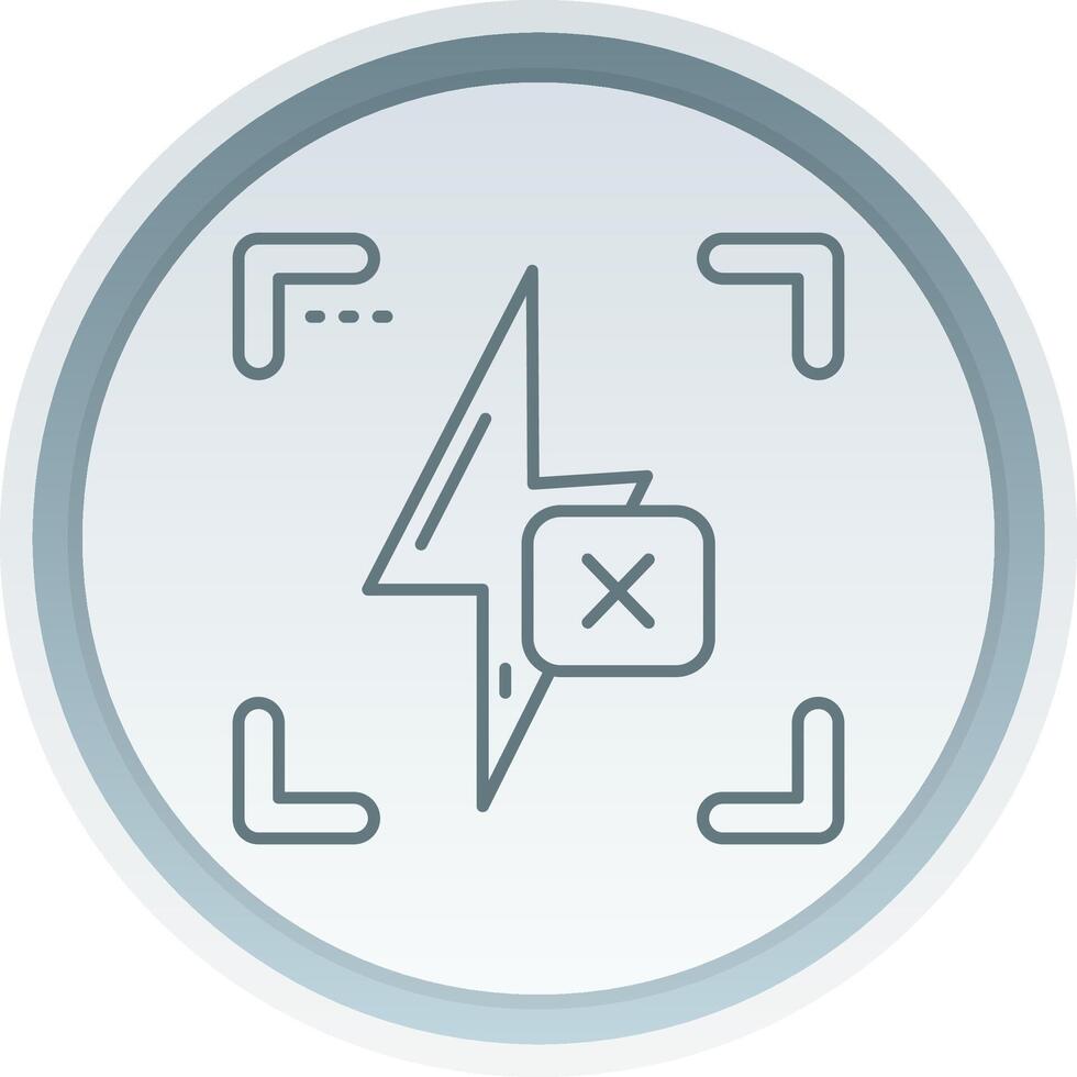 Flash off Linear Button Icon vector