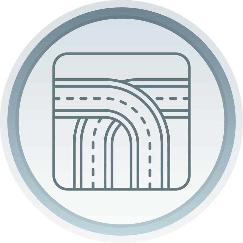 Crossing Linear Button Icon vector
