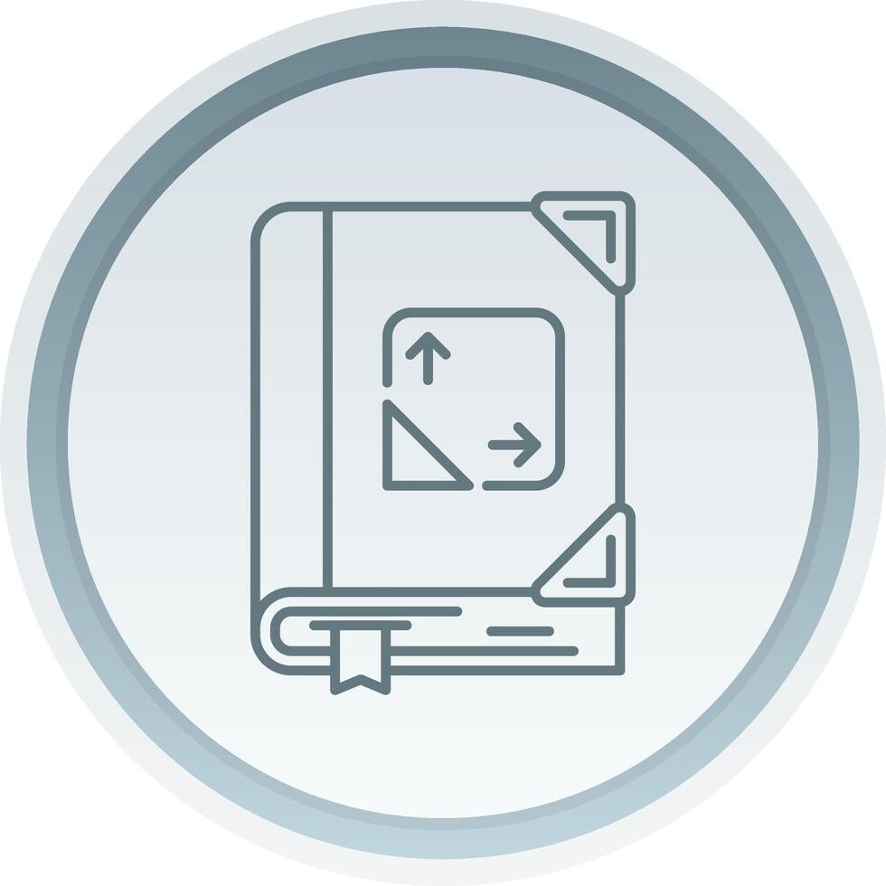 Trigonometry Linear Button Icon vector