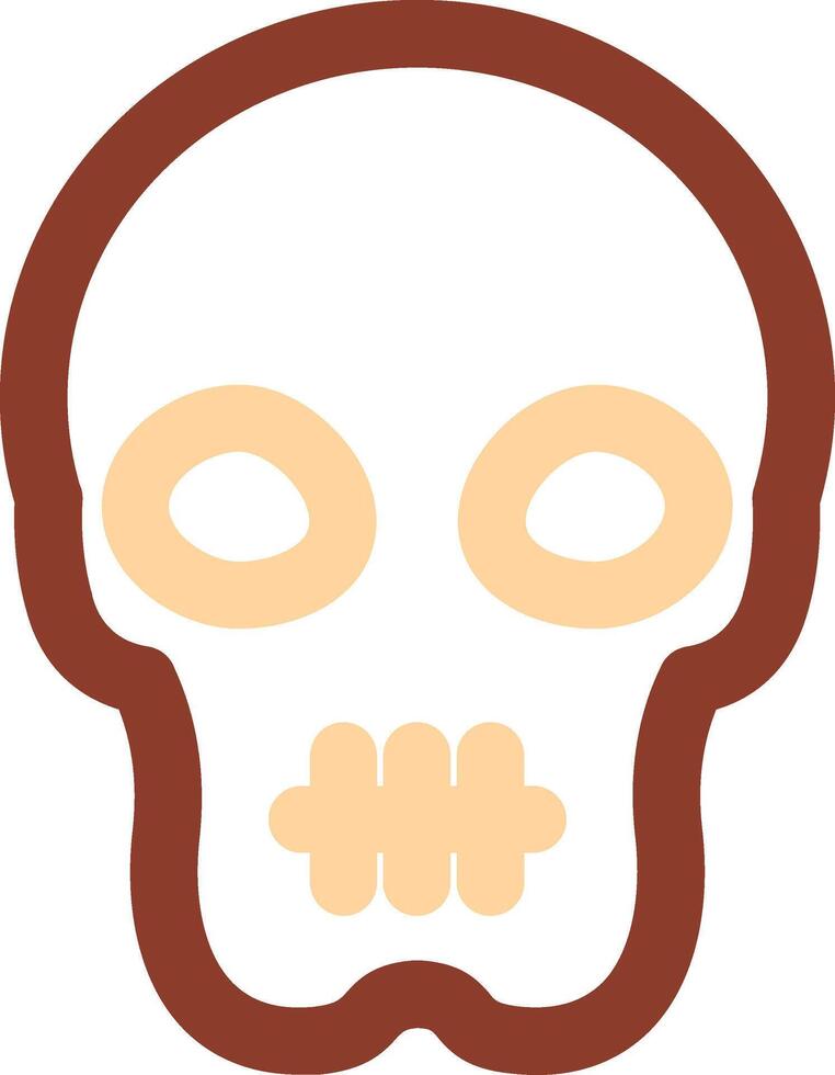 Skull Line Two Color Icon vector