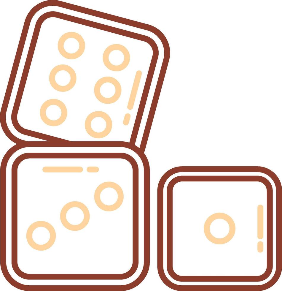 Dices Line Two Color Icon vector