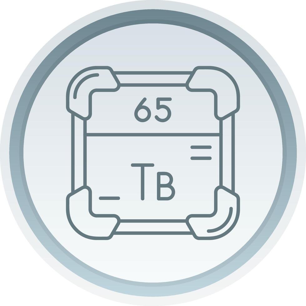 Terbium Linear Button Icon vector