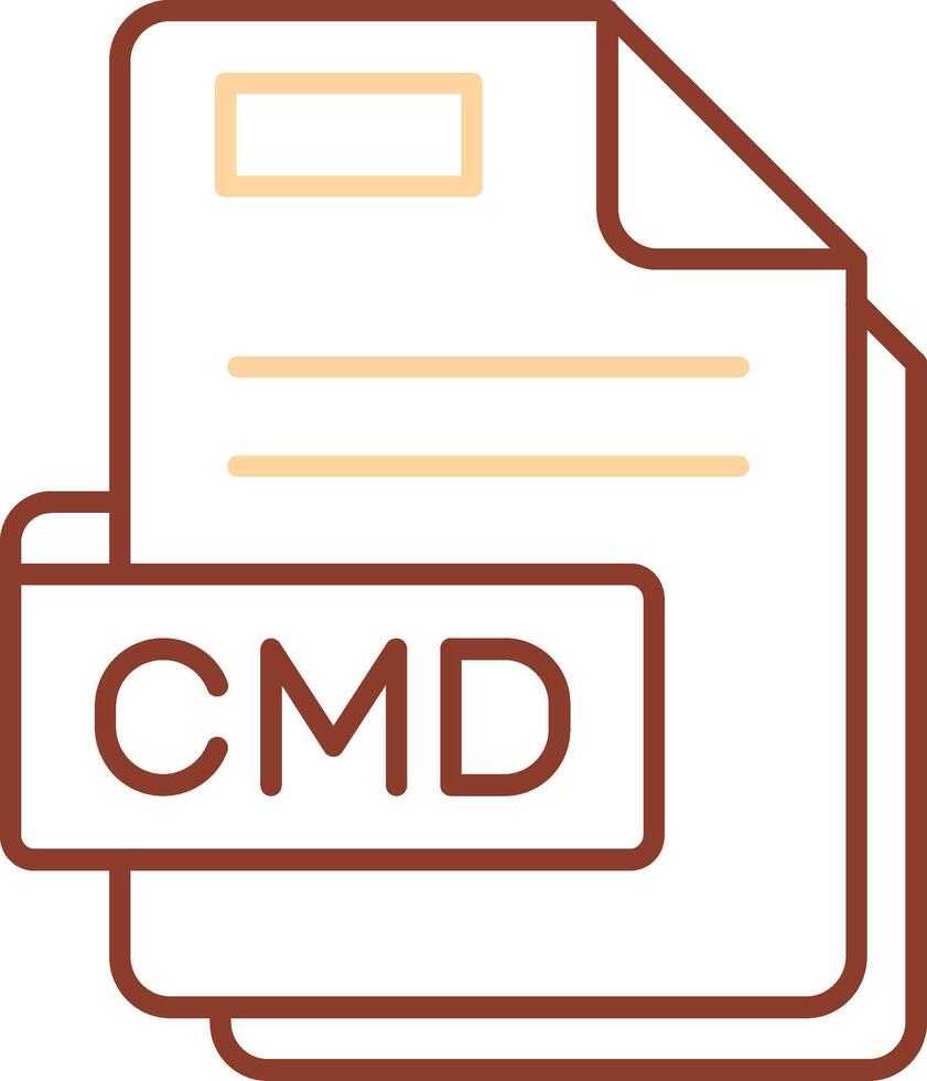 Cmd Line Two Color Icon vector