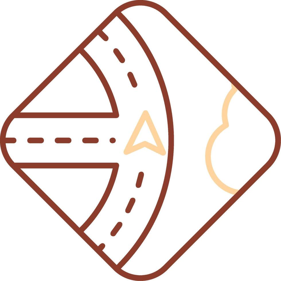 Navigation Line Two Color Icon vector
