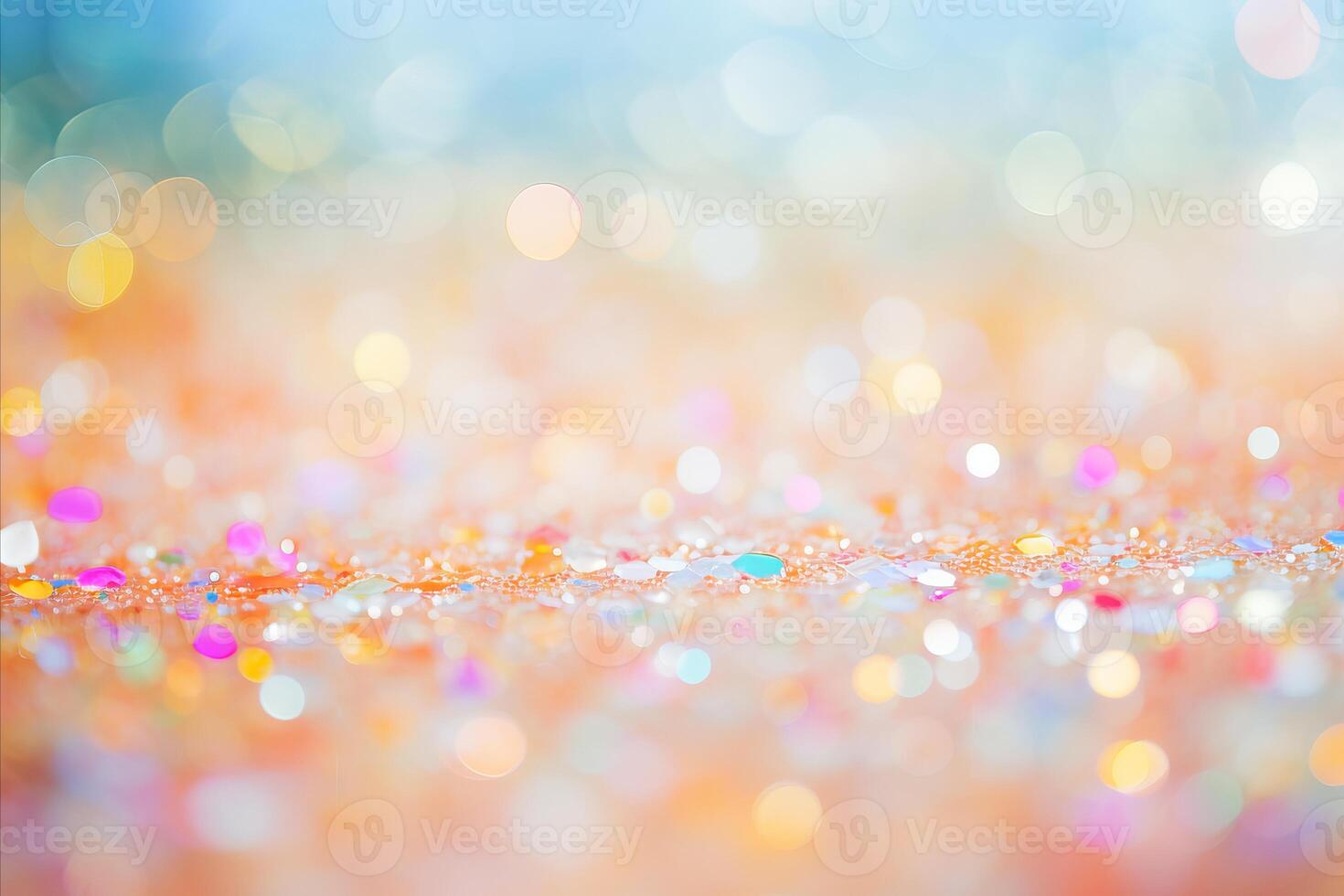 AI generated Vibrant celebration with confetti, bokeh, and dynamic party elements for a festive atmosphere photo