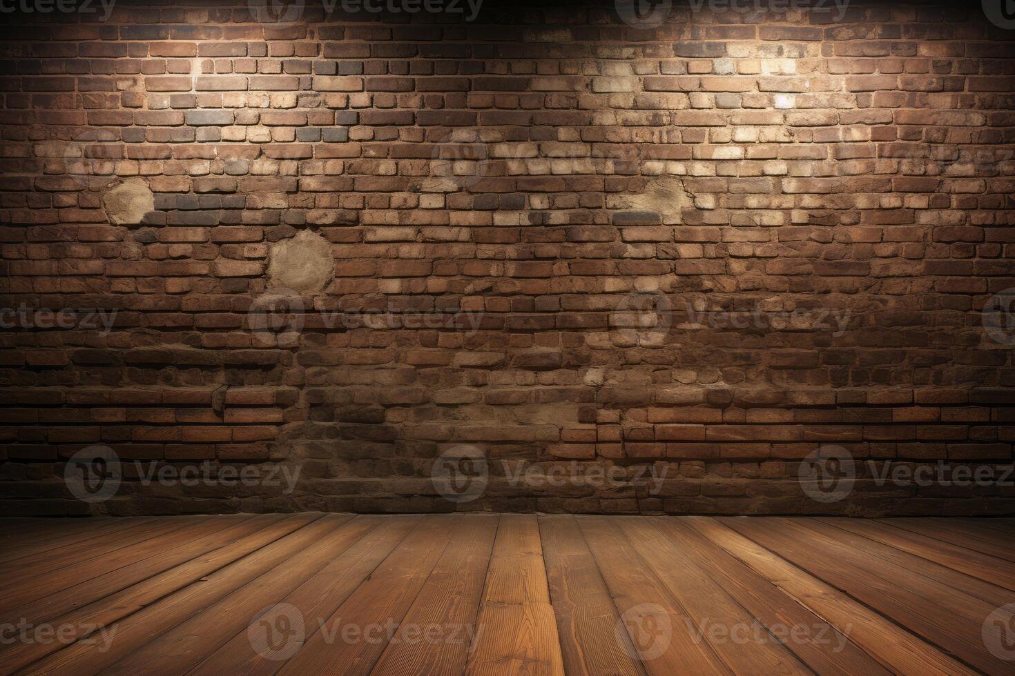 AI generated Dark background with textured black brick wall for graphic design and artistic projects photo