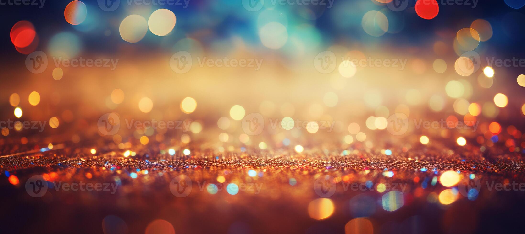 AI generated Festive background with blurred bokeh effect, colorful confetti, and dynamic party elements photo