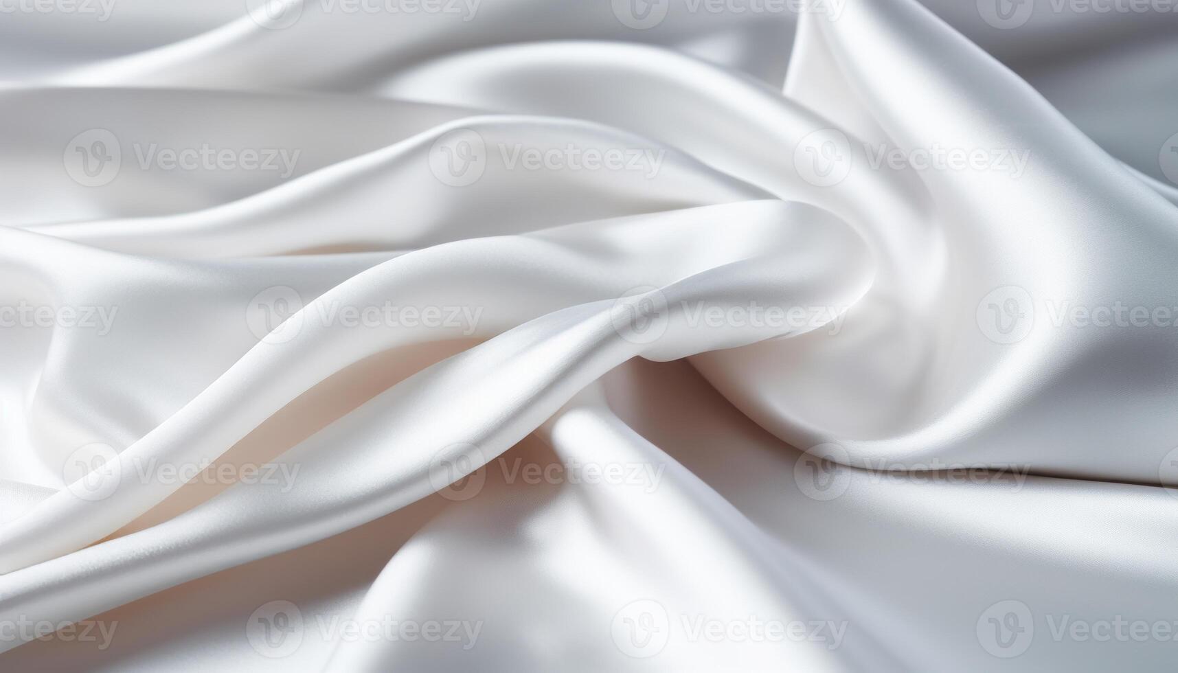 AI generated Closeup of elegant crumpled white silk fabric cloth background with luxurious texture and design photo