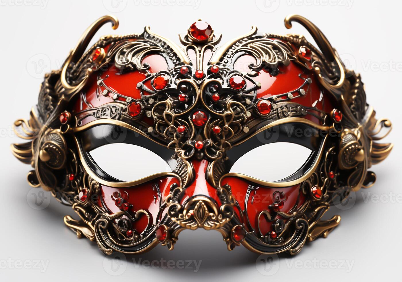 AI generated Venetian carnival mask. Tradition and glamour photo